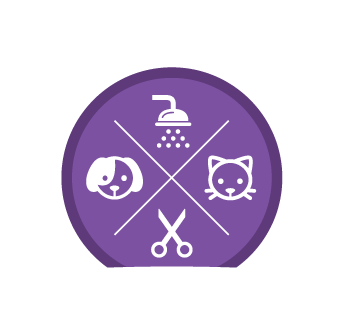 The Pet Spa logo purple white text